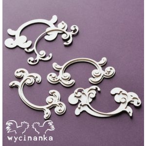 Tekturka Wycinanka Baroque - Ornamenty Wzór #1, 4szt